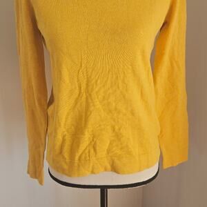J. Crew Golden Ruffle Neck Sweater new nwt small